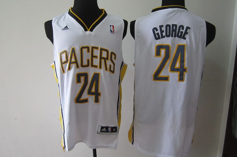 Men Indiana Pacers 24 George White Adidas NBA Jersey